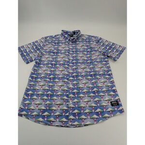 WeSC Unisex‎ Oden Shroomspiracy Mushroom Print Shirt NWT Blue Men L, Wmn XL